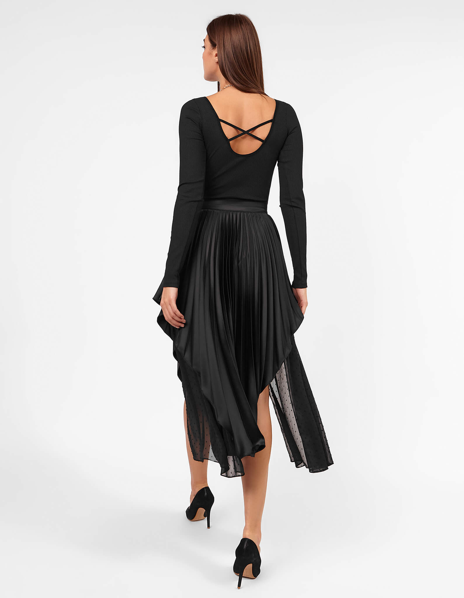 Fusta plisata neagra DAISY